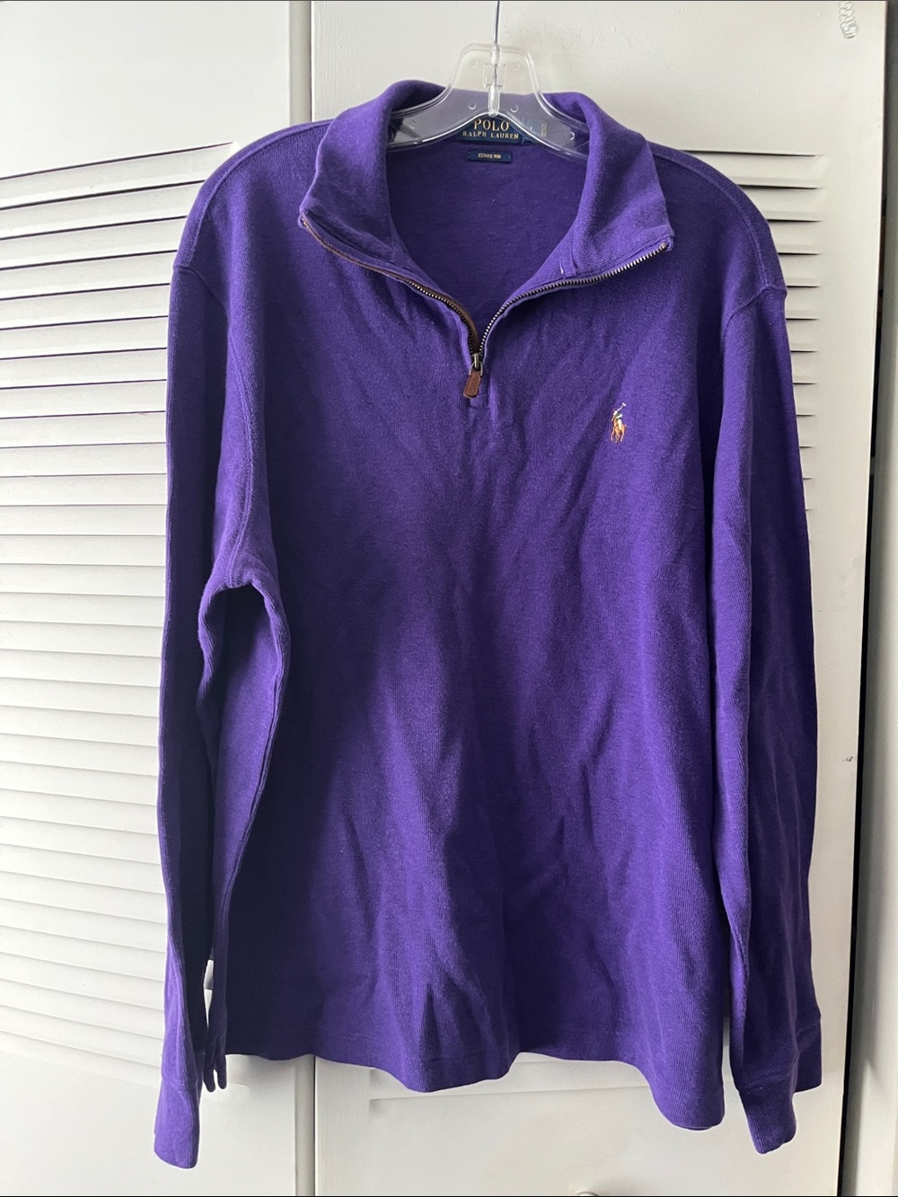 Polo Ralph Lauren Men’s Purple Quarter-Zip Sweater Size L